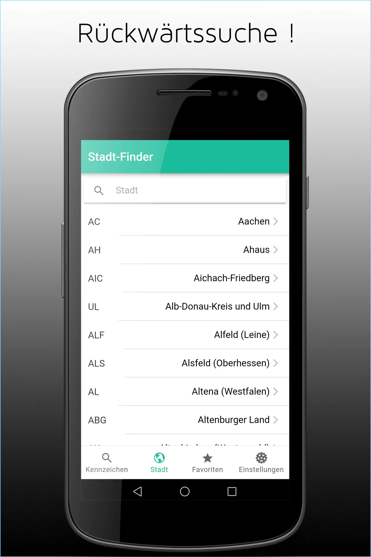 Kennzeichen-Finder mit Karte | Indus Appstore | Screenshot