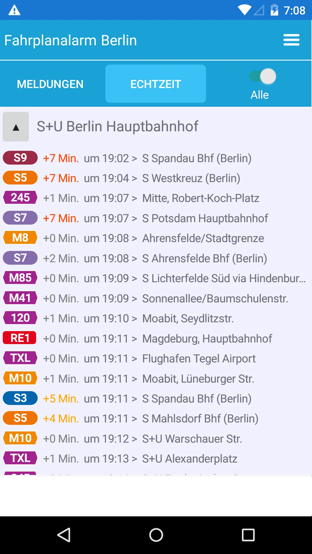 Fahrplanalarm Berlin | Indus Appstore | Screenshot