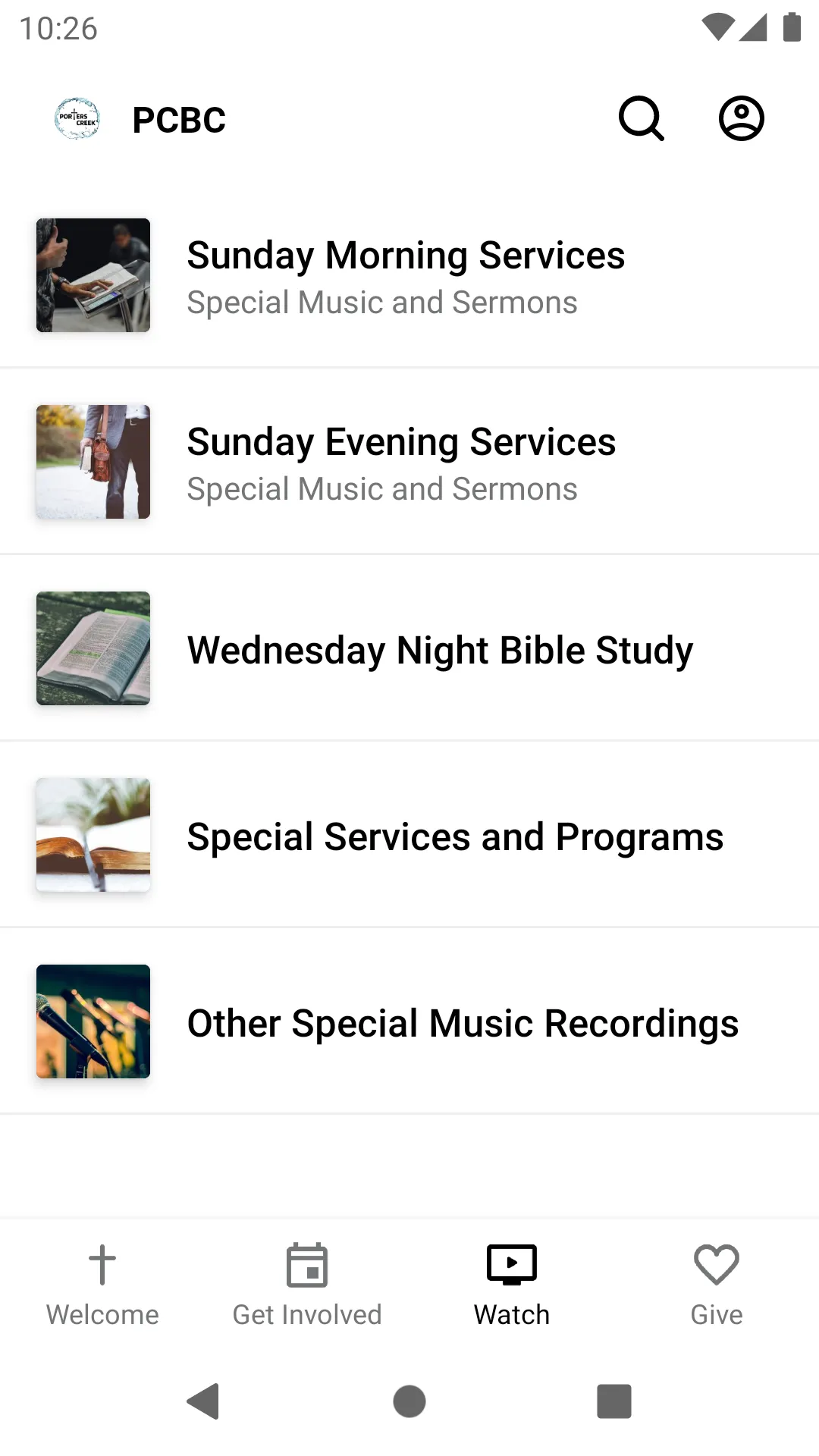 Porters Creek Baptist Church | Indus Appstore | Screenshot