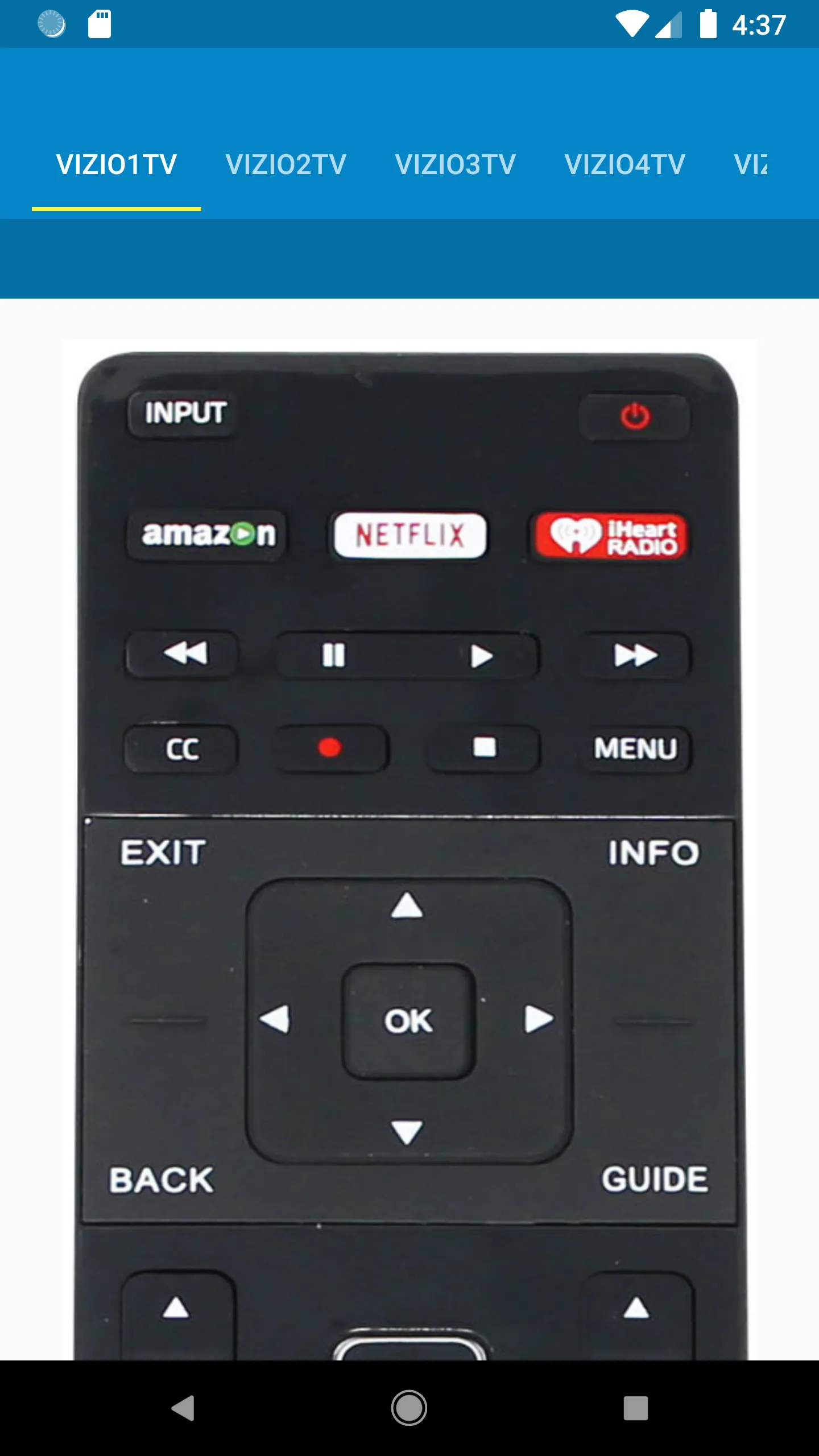 Vizio TV Remote Control | Indus Appstore | Screenshot