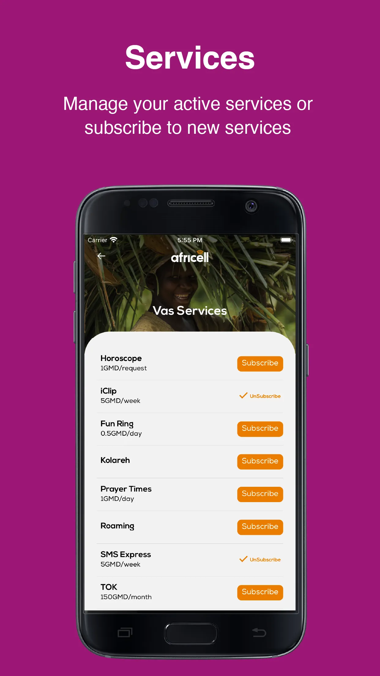 MyAfricell GM | Indus Appstore | Screenshot