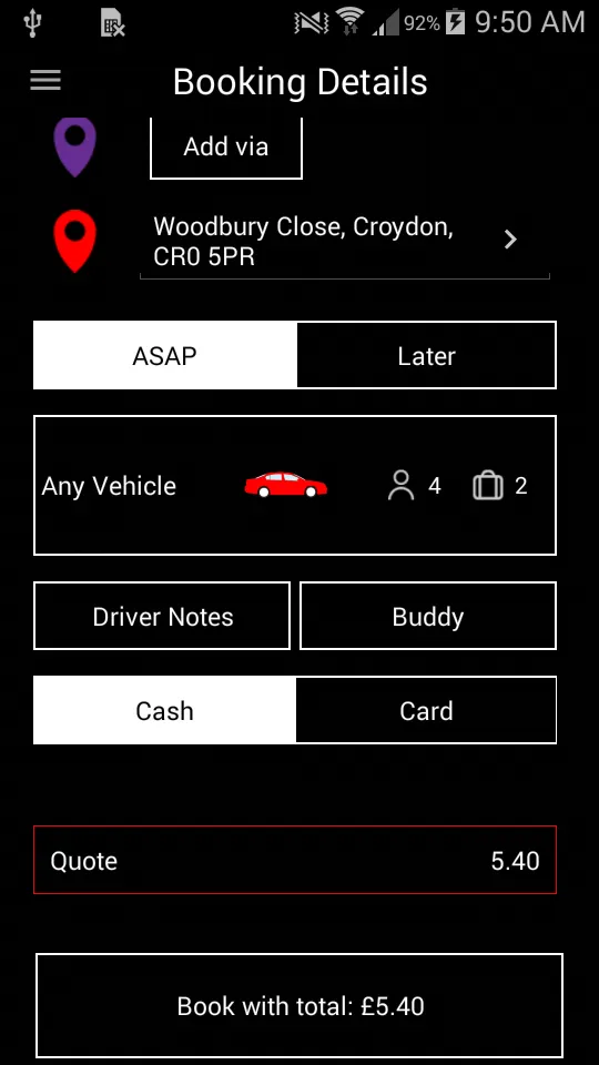 AAA Minicabs - New Regency | Indus Appstore | Screenshot