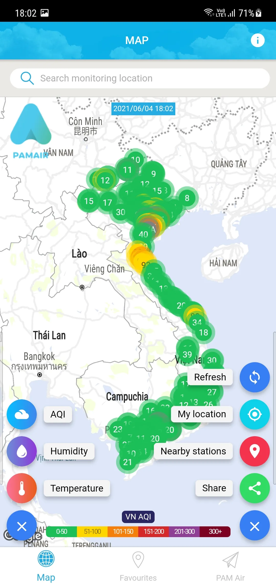 PAM Air | Air Quality in Vietn | Indus Appstore | Screenshot