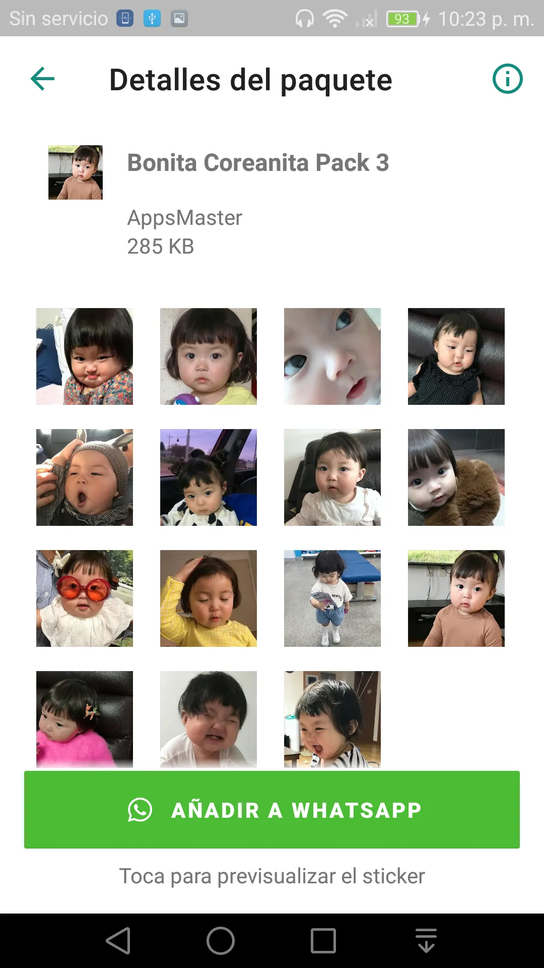 Stickers Niña Coreana Pack | Indus Appstore | Screenshot