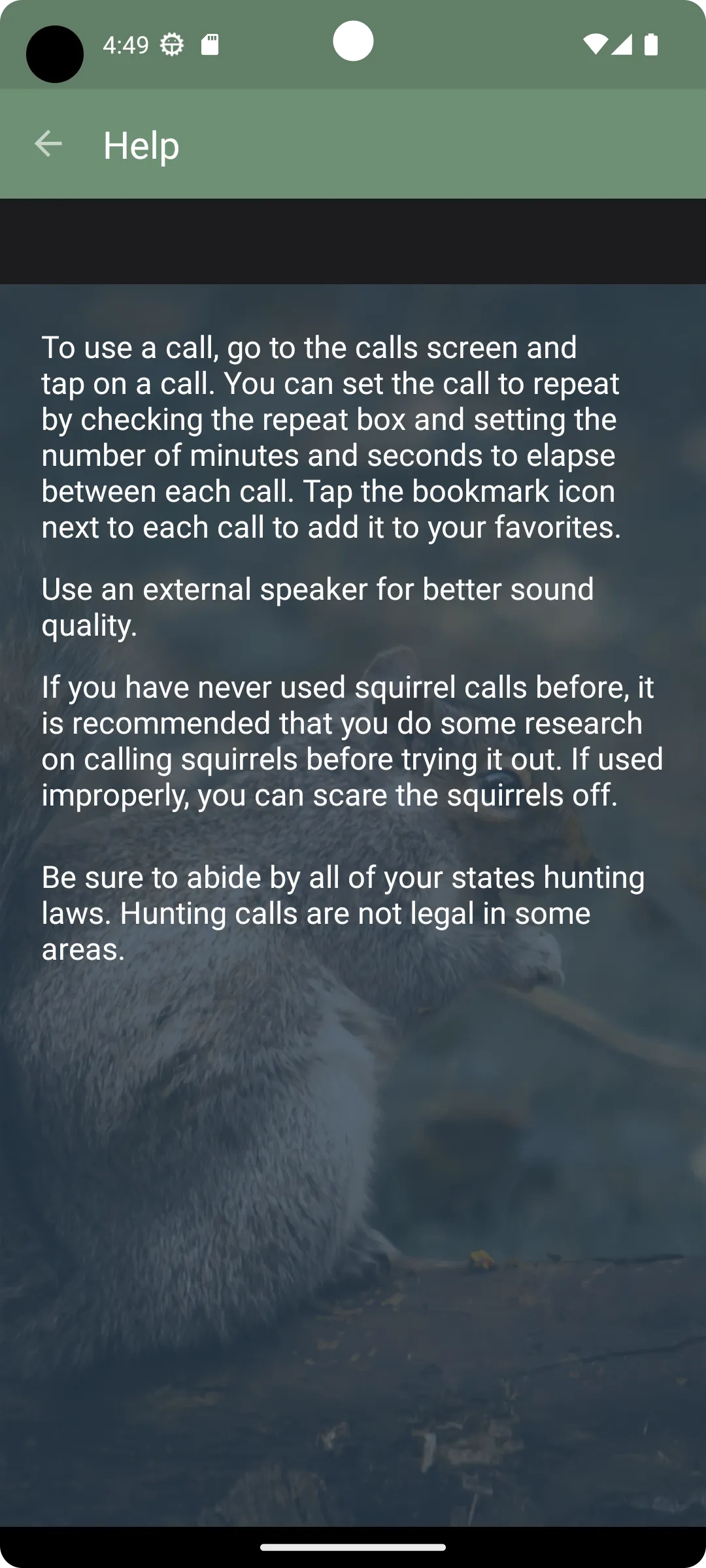 Squirrel Calls | Indus Appstore | Screenshot