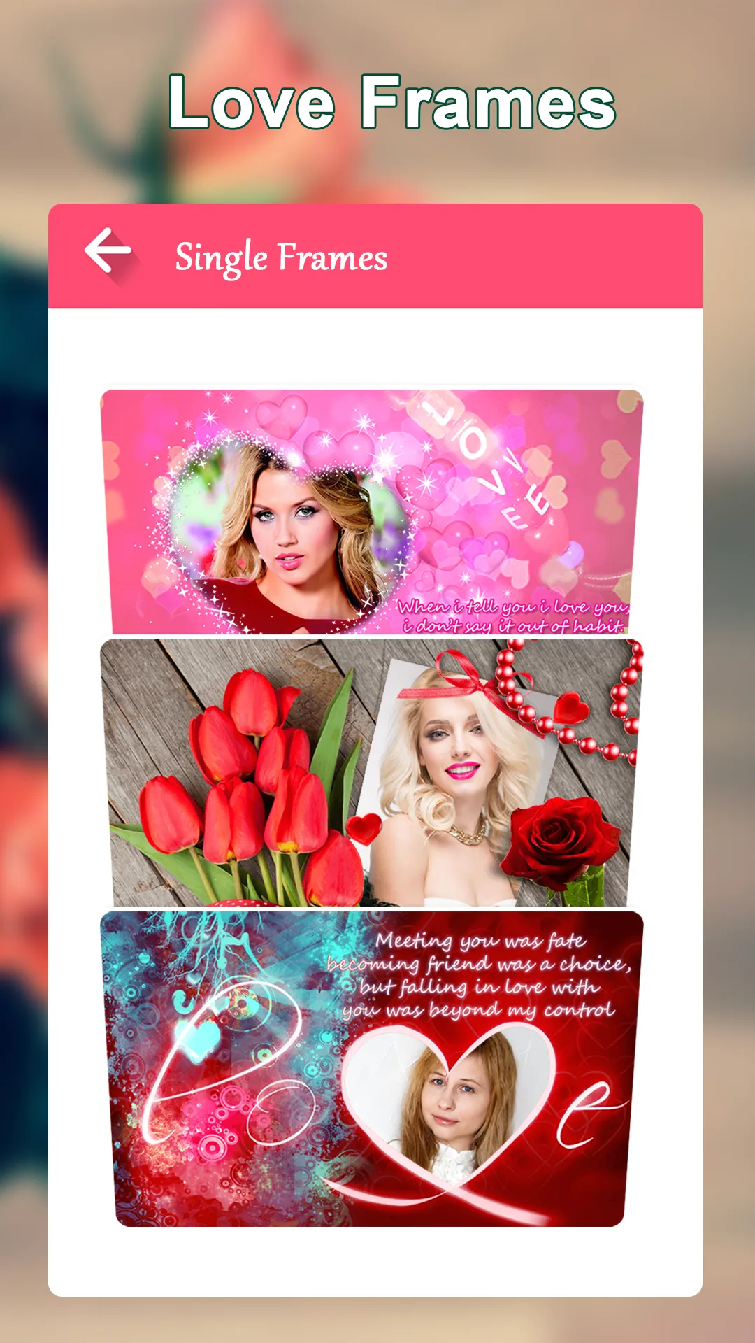 Romantic Love Photo Frames | Indus Appstore | Screenshot