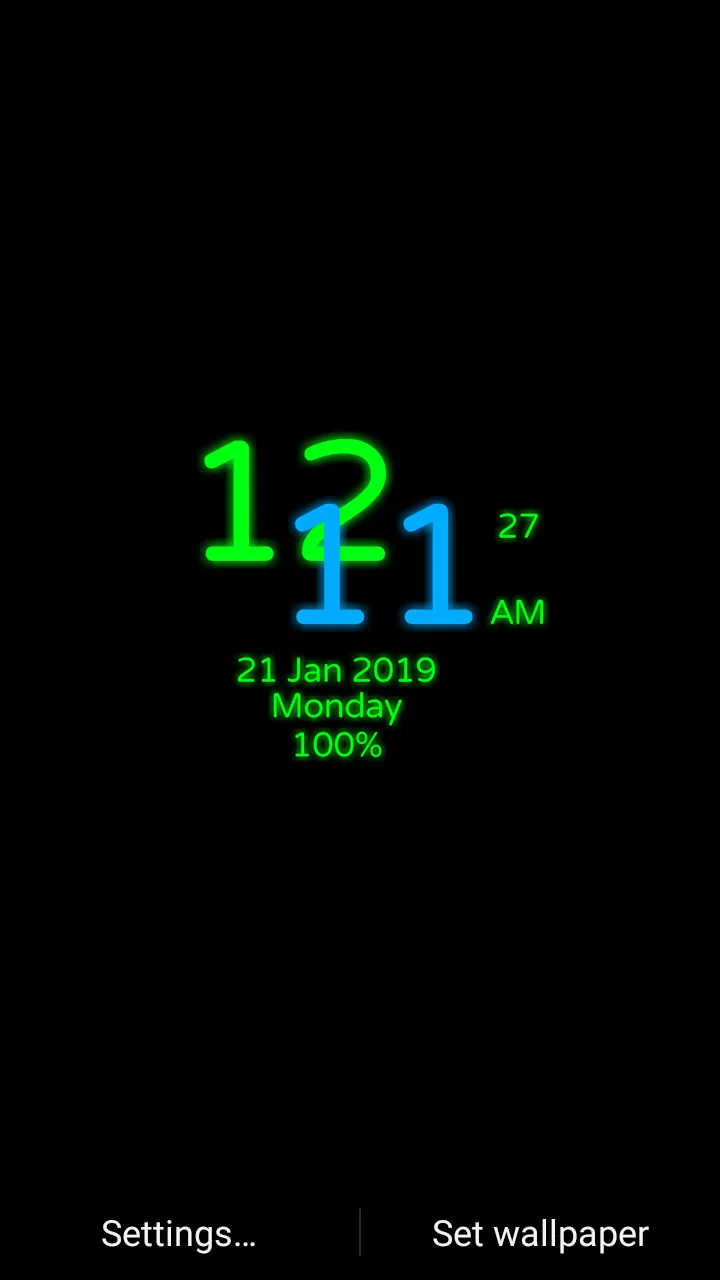 Awesome Digital Clock Lwp | Indus Appstore | Screenshot