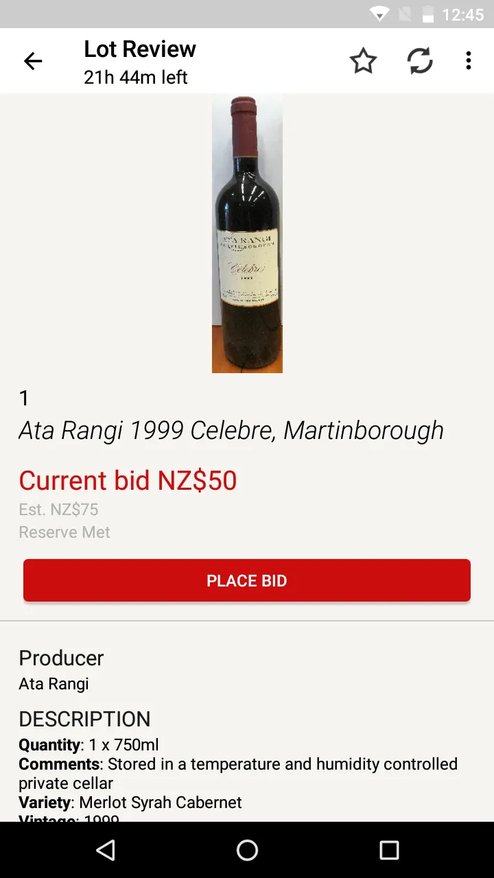 Fitzgerald Wine Auctions | Indus Appstore | Screenshot