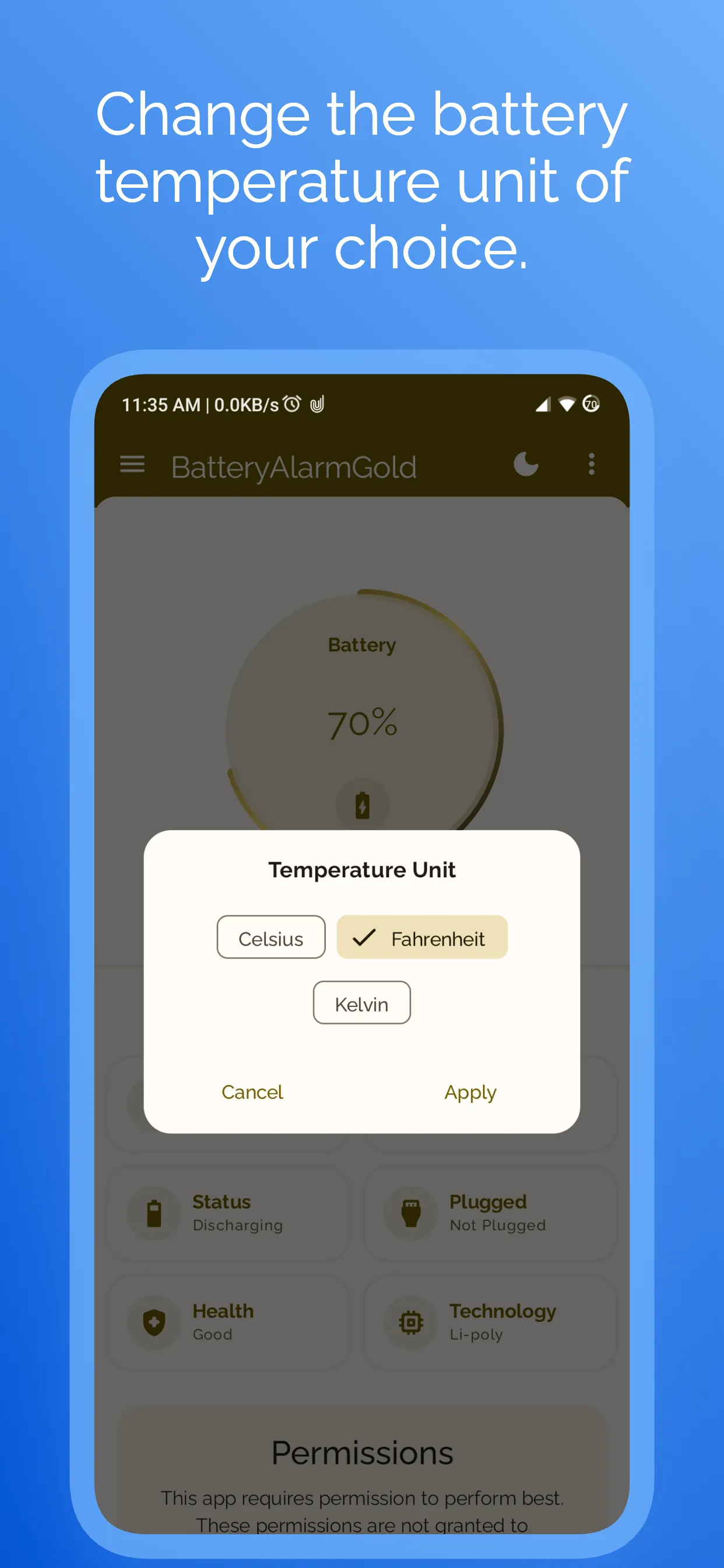 BatteryAlarmGold | Indus Appstore | Screenshot