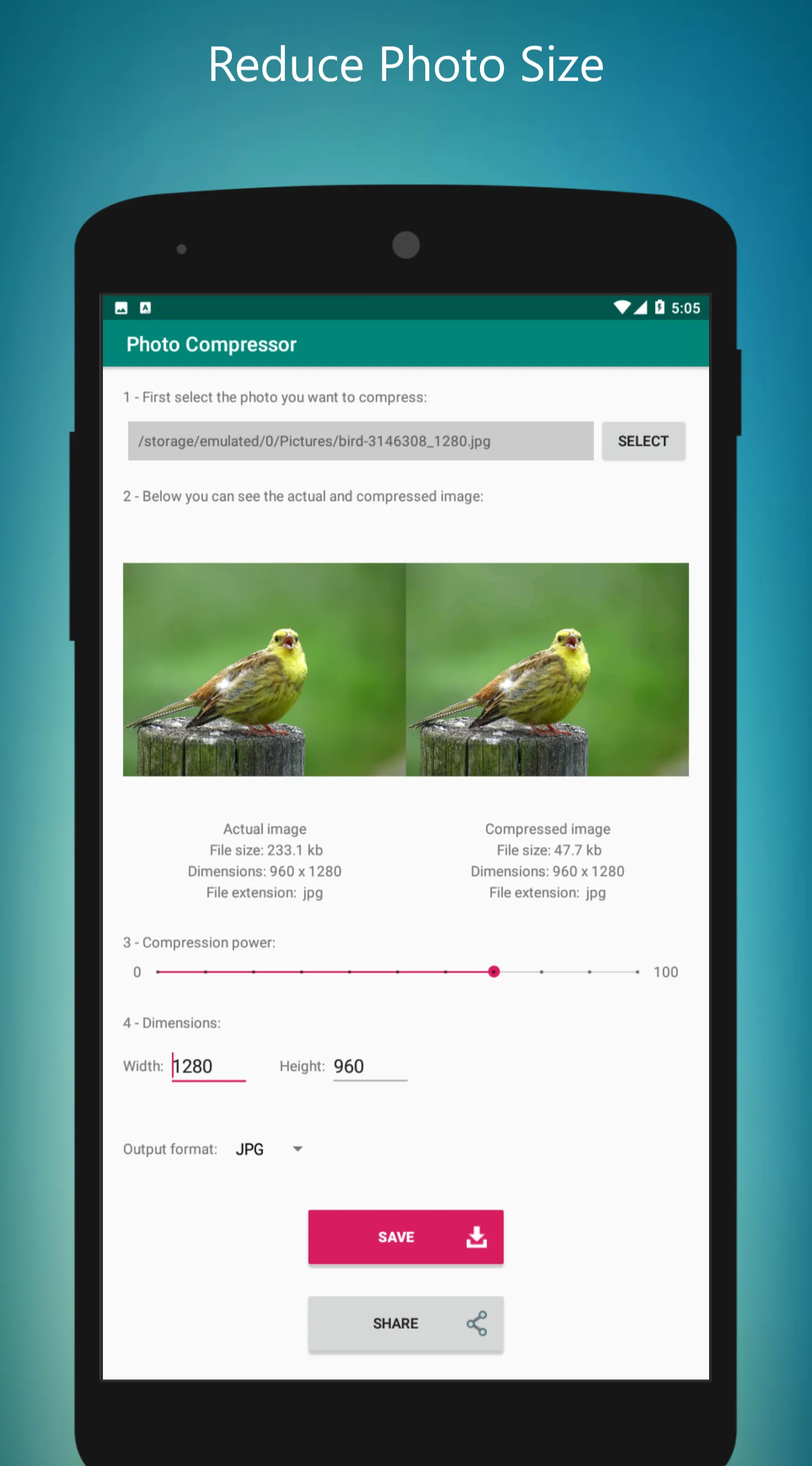 Photo Compressor & Resizer | Indus Appstore | Screenshot