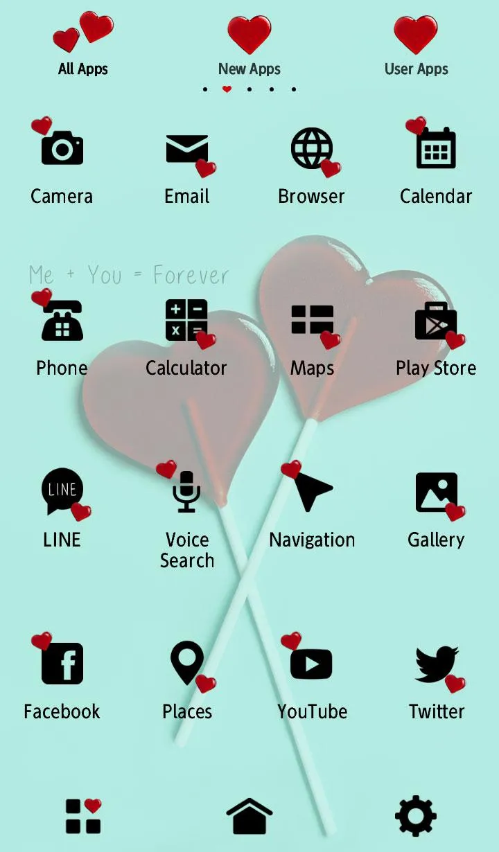 Two Hearts Theme +HOME | Indus Appstore | Screenshot