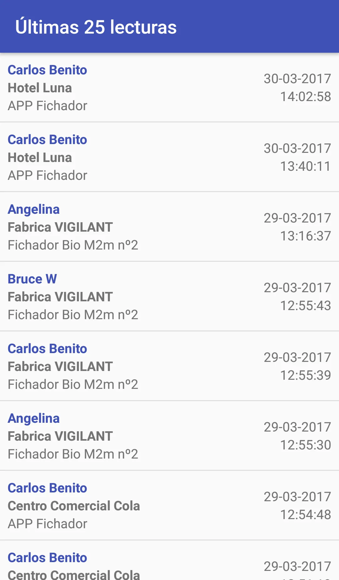 Vigilant Gestor Biométrico | Indus Appstore | Screenshot