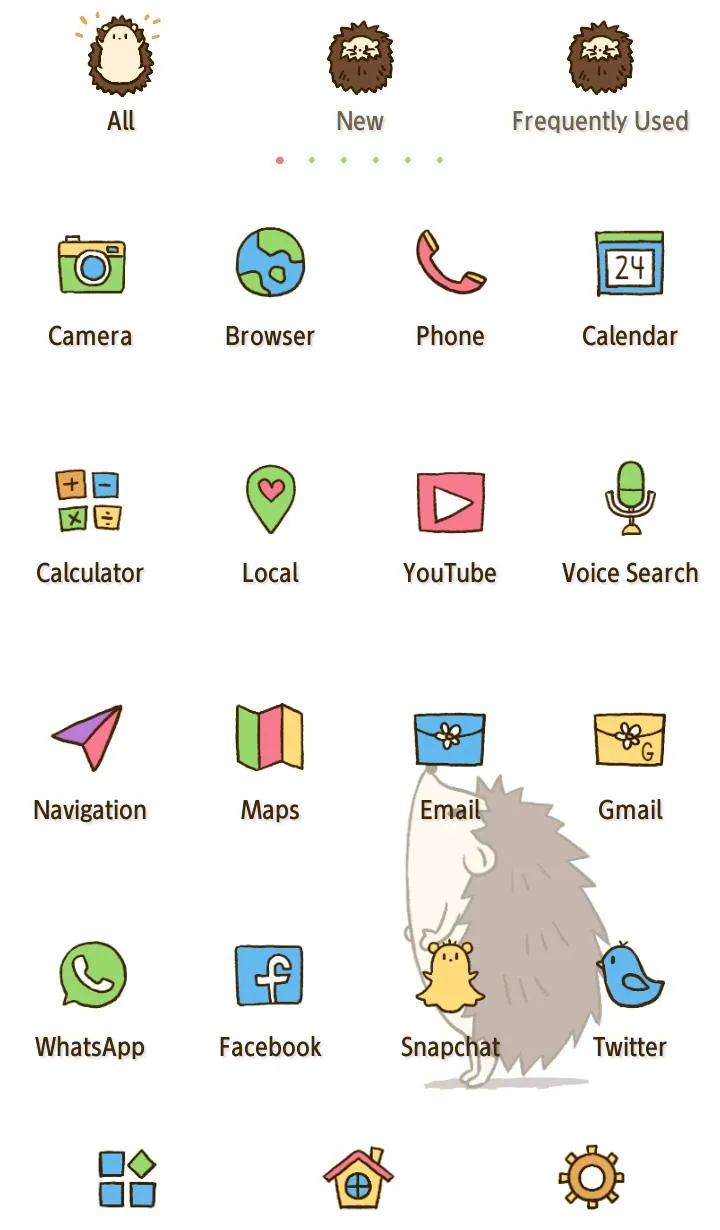 Cute Hedgehog Theme | Indus Appstore | Screenshot