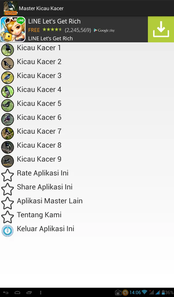 Master Kicau Kacer | Indus Appstore | Screenshot