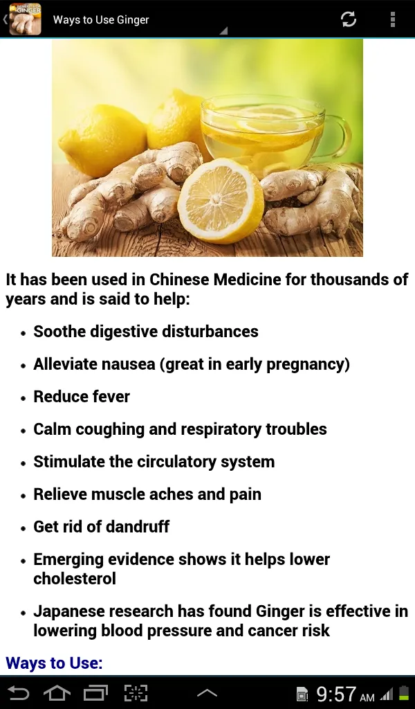 Uses & Benefits of Ginger Root | Indus Appstore | Screenshot