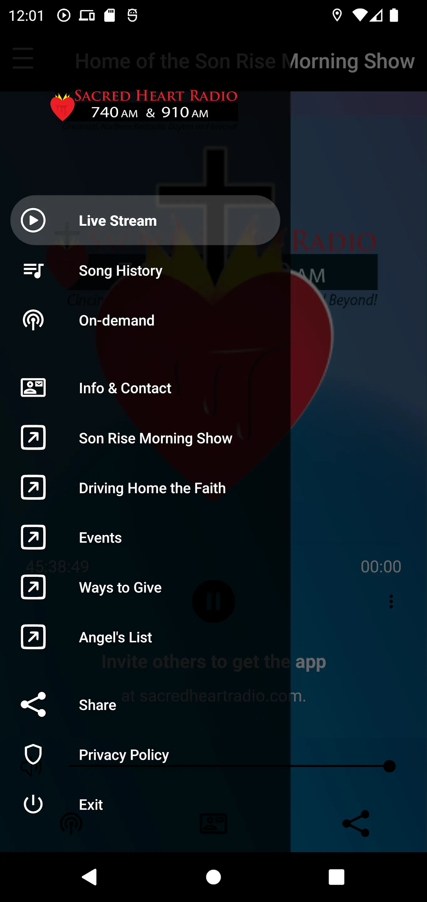 Sacred Heart Radio – Son Rise | Indus Appstore | Screenshot