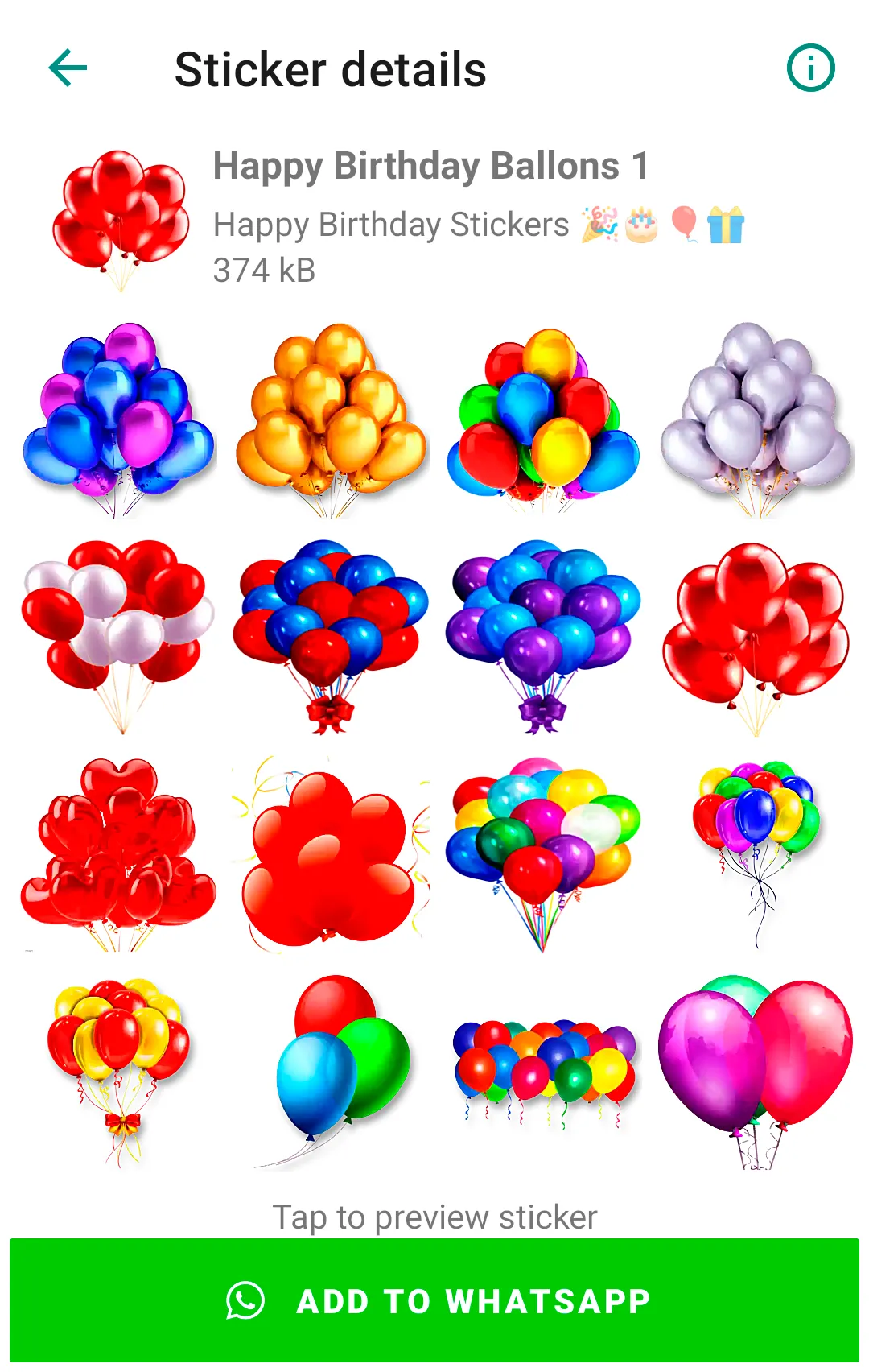 Happy Birthday Stickers | Indus Appstore | Screenshot