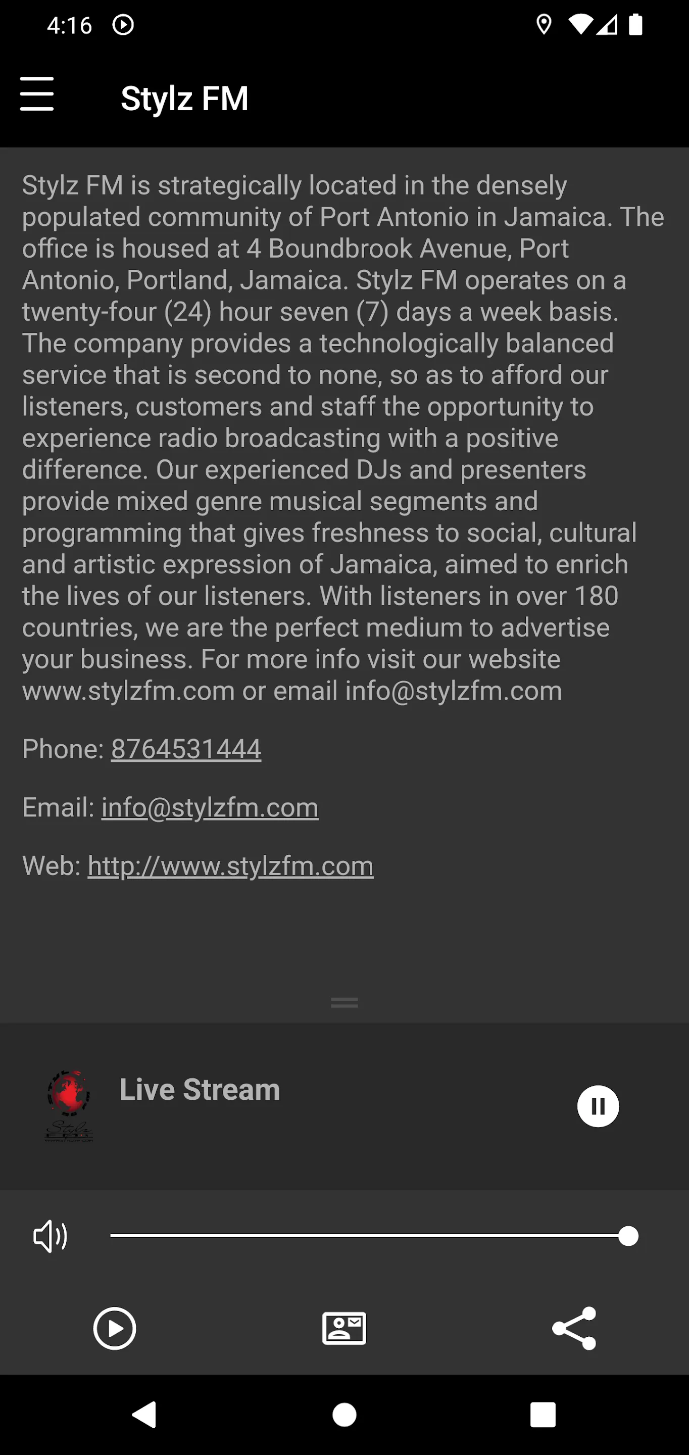 Stylz FM Radio | Indus Appstore | Screenshot