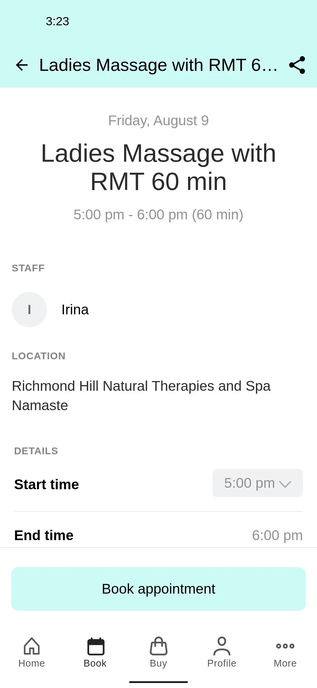 RH Natural Therapies & Spa | Indus Appstore | Screenshot