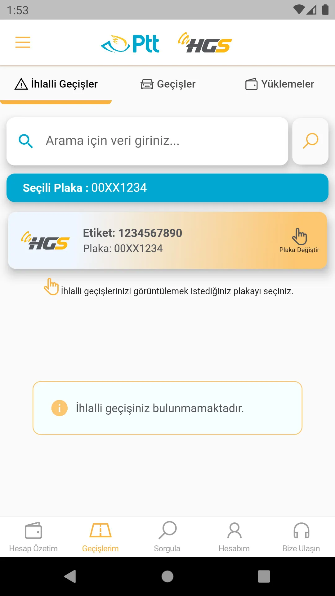 HGS - Hızlı Geçiş Sistemi | Indus Appstore | Screenshot