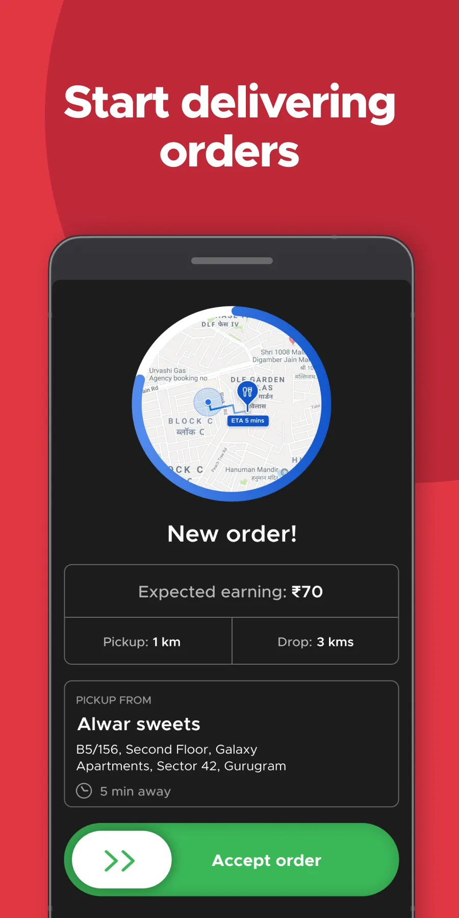 Zomato Delivery Partner | Indus Appstore | Screenshot