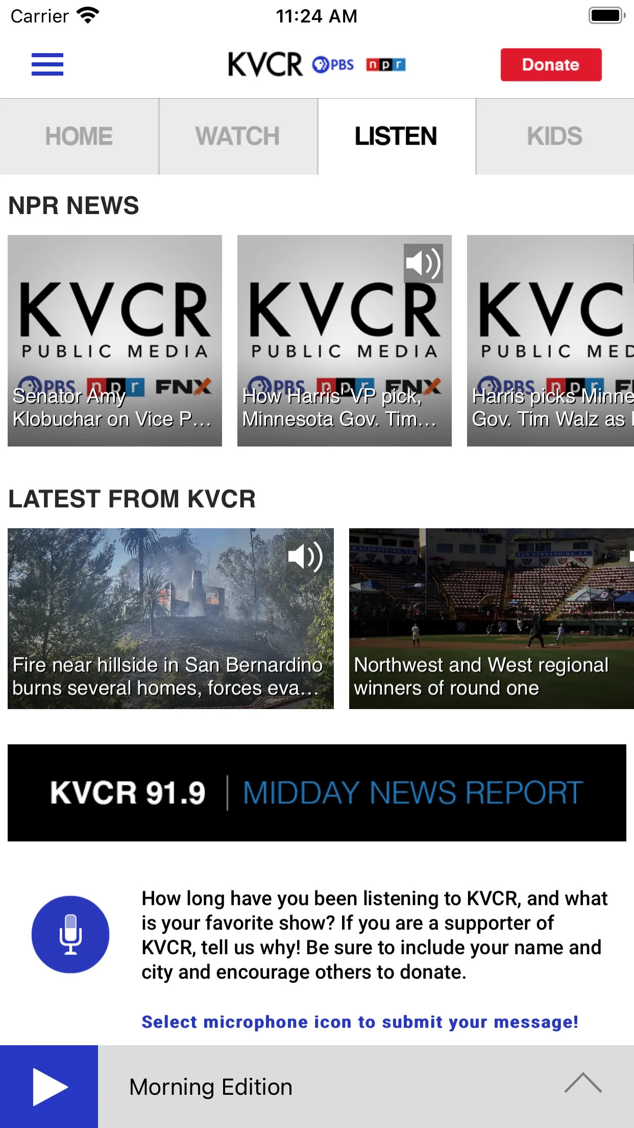 KVCR Public Media App | Indus Appstore | Screenshot