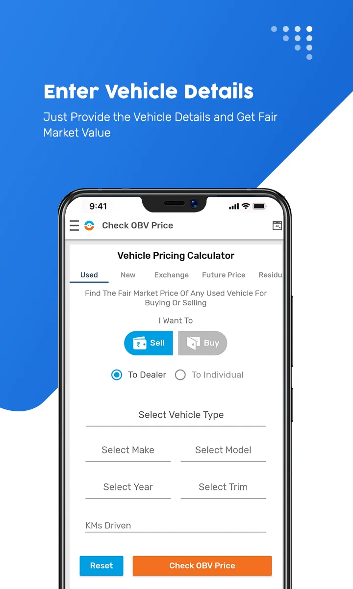 OBV: Used Car & Bike Valuation | Indus Appstore | Screenshot