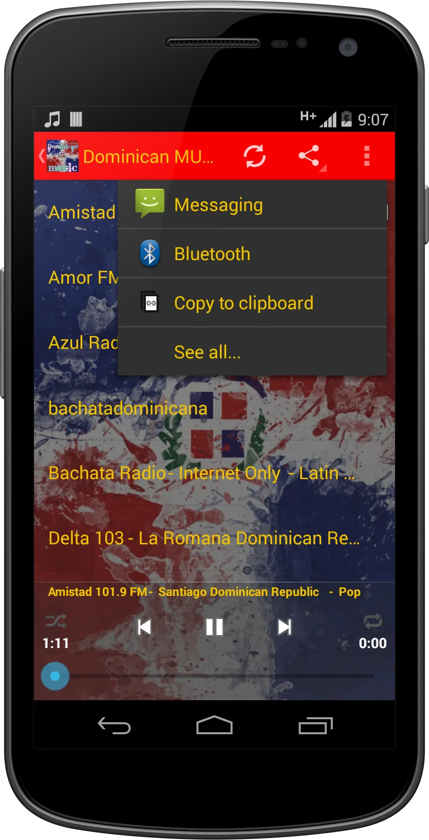 Dominican Republic MUSIC Radio | Indus Appstore | Screenshot