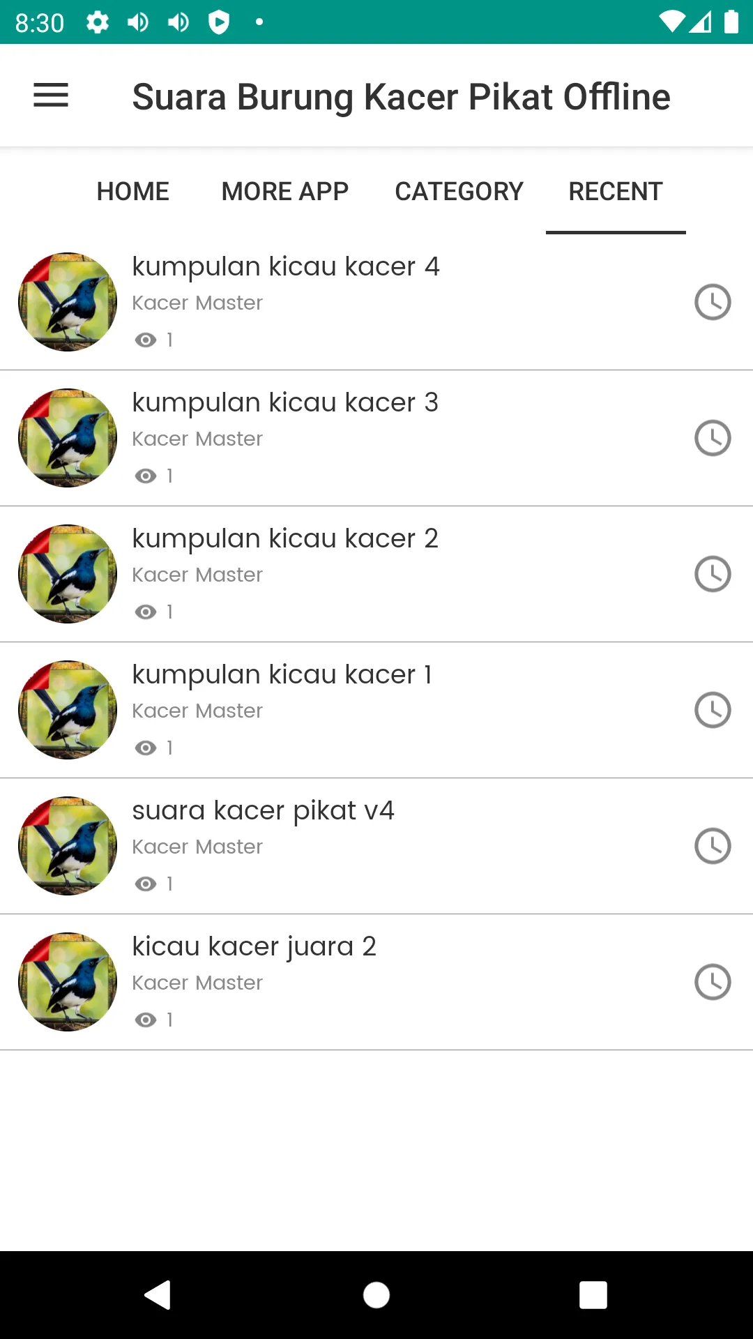 Suara Burung Kacer Pikat | Indus Appstore | Screenshot