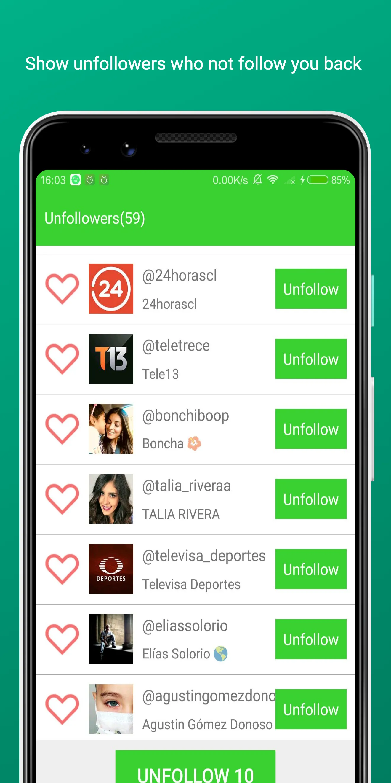 Unfollow Analyzer - Unfollower | Indus Appstore | Screenshot