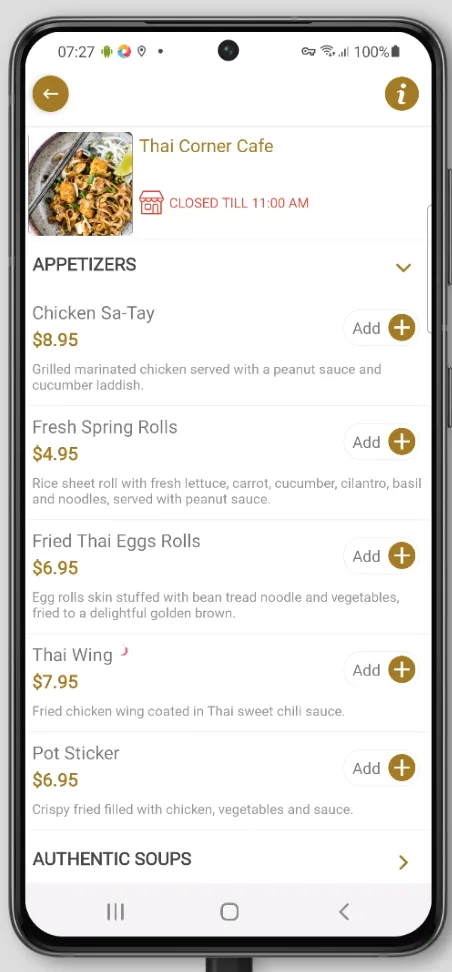 Thai Corner Cafe | Indus Appstore | Screenshot