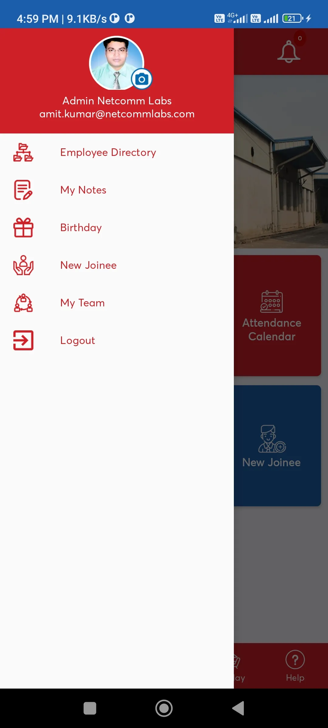 Officenet HR App Krishna Group | Indus Appstore | Screenshot