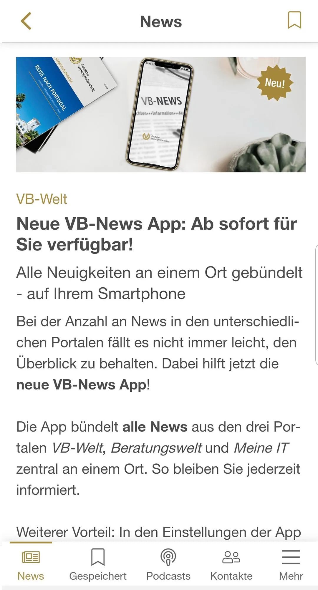 DVAG VB-News | Indus Appstore | Screenshot