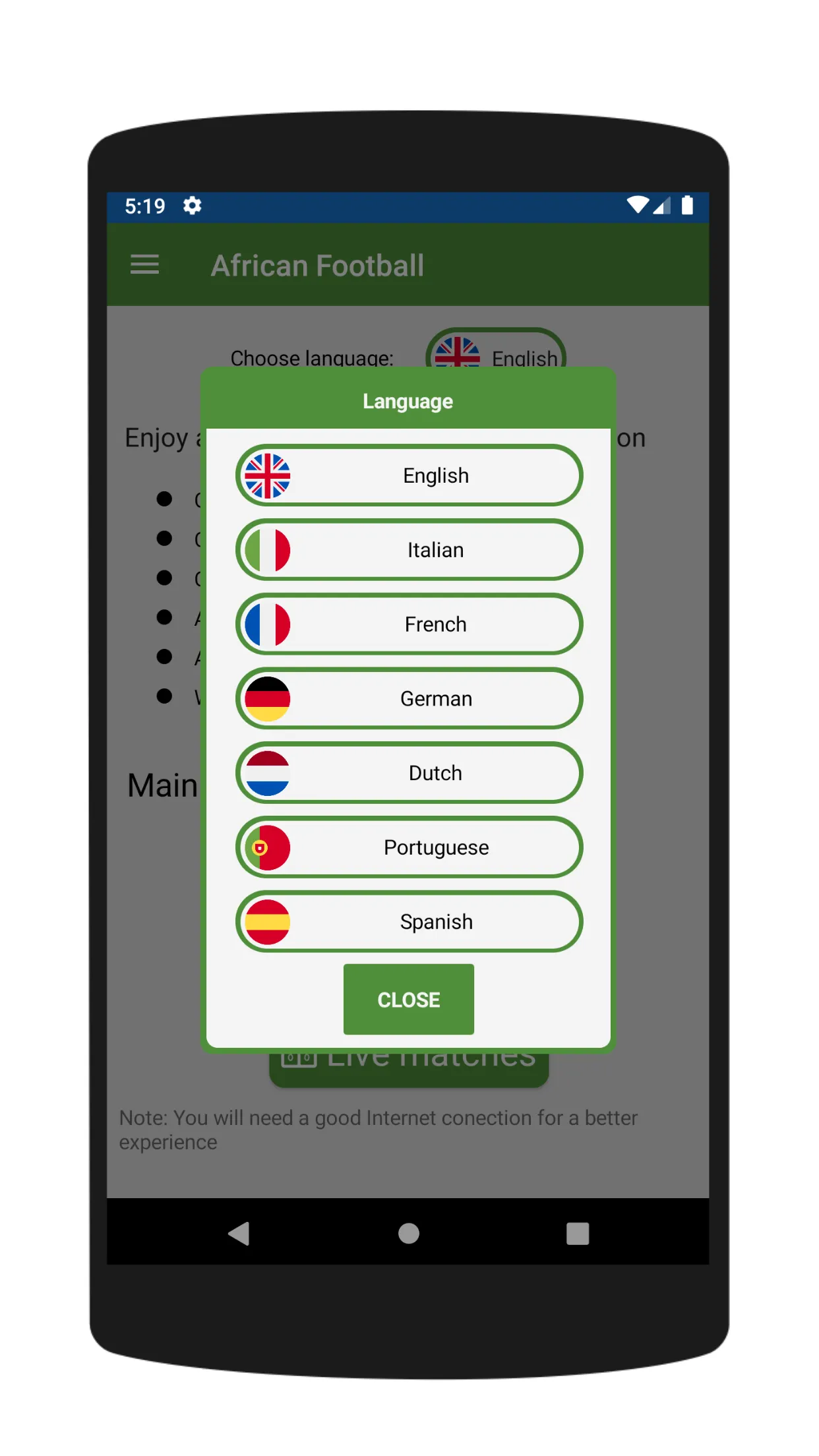 African Football Live | Indus Appstore | Screenshot