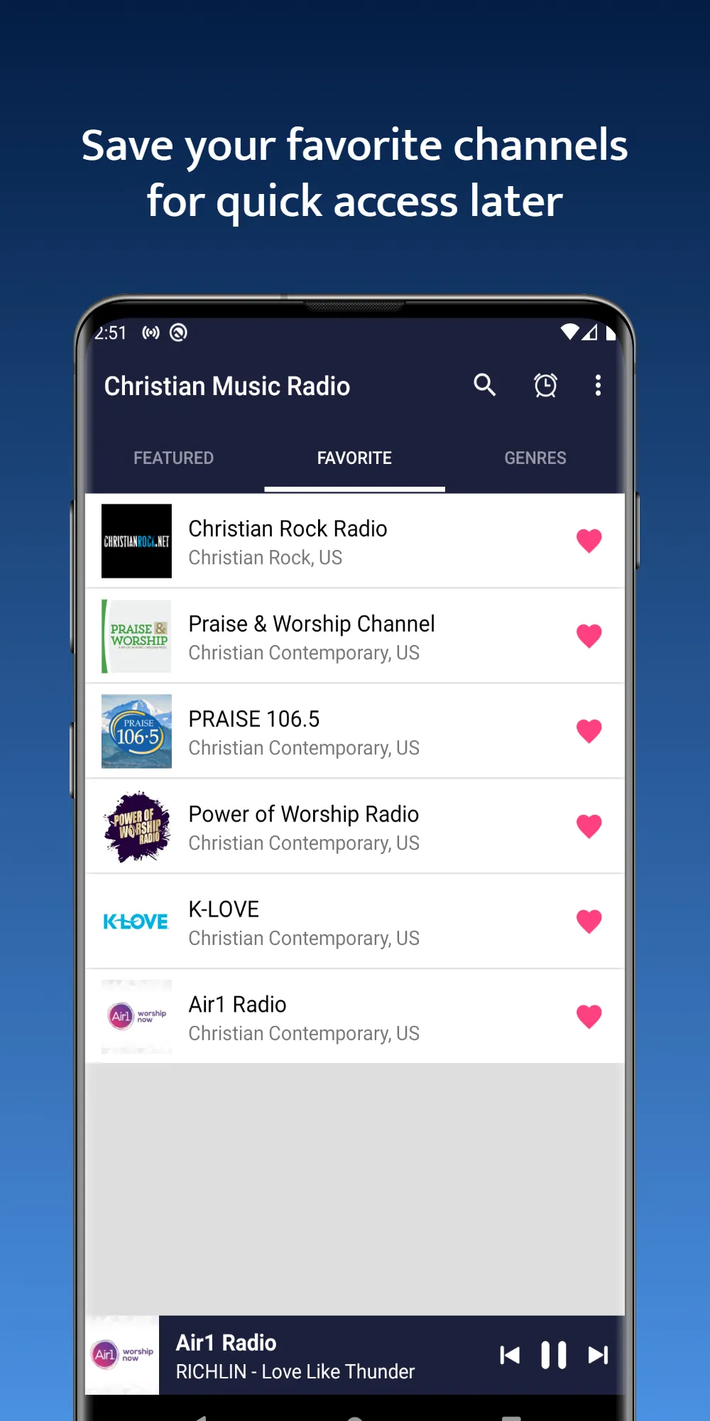 Christian Music Radio Stations | Indus Appstore | Screenshot