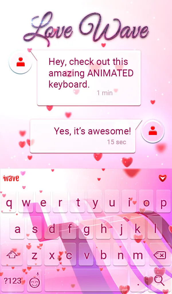 Love Wave Keyboard & Wallpaper | Indus Appstore | Screenshot