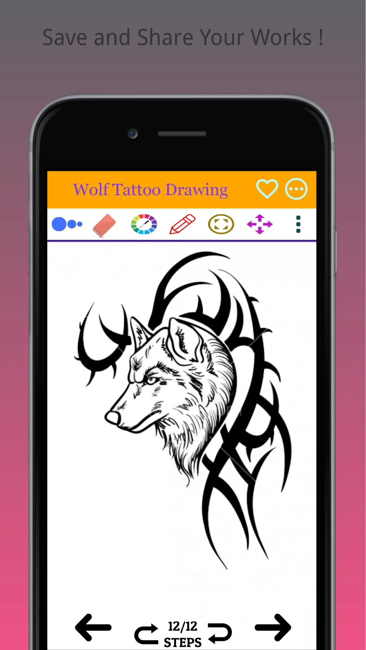 How to Draw Wolf Tattoo Easily | Indus Appstore | Screenshot