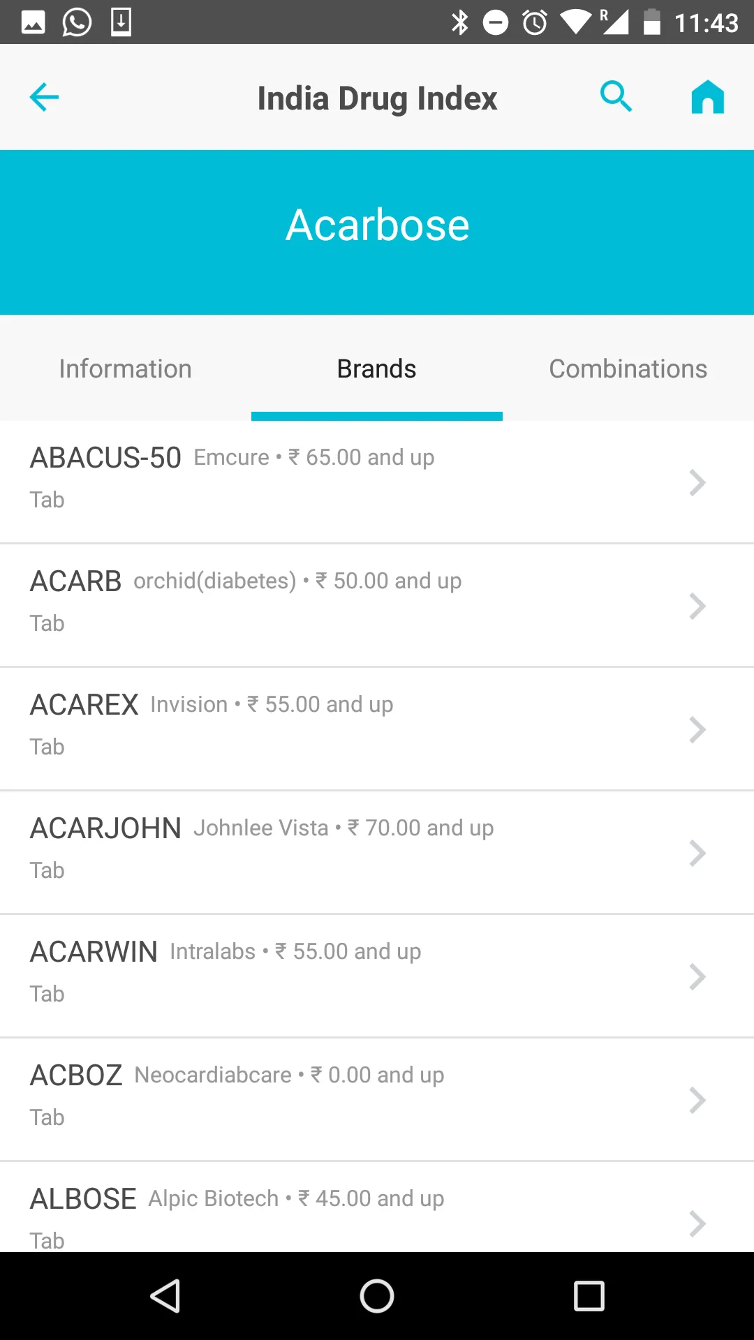 India Drug Index | Indus Appstore | Screenshot