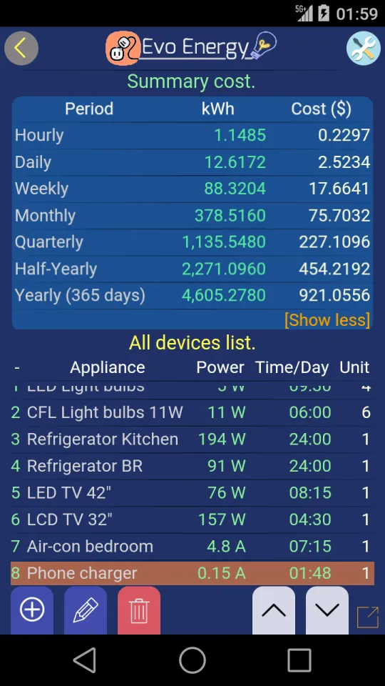 EvoEnergy - Electricity Calc | Indus Appstore | Screenshot