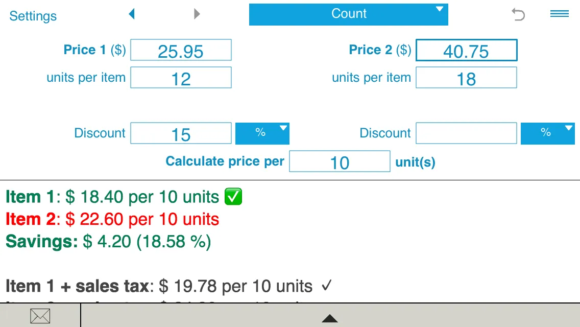 Unit Price Calculator | Indus Appstore | Screenshot