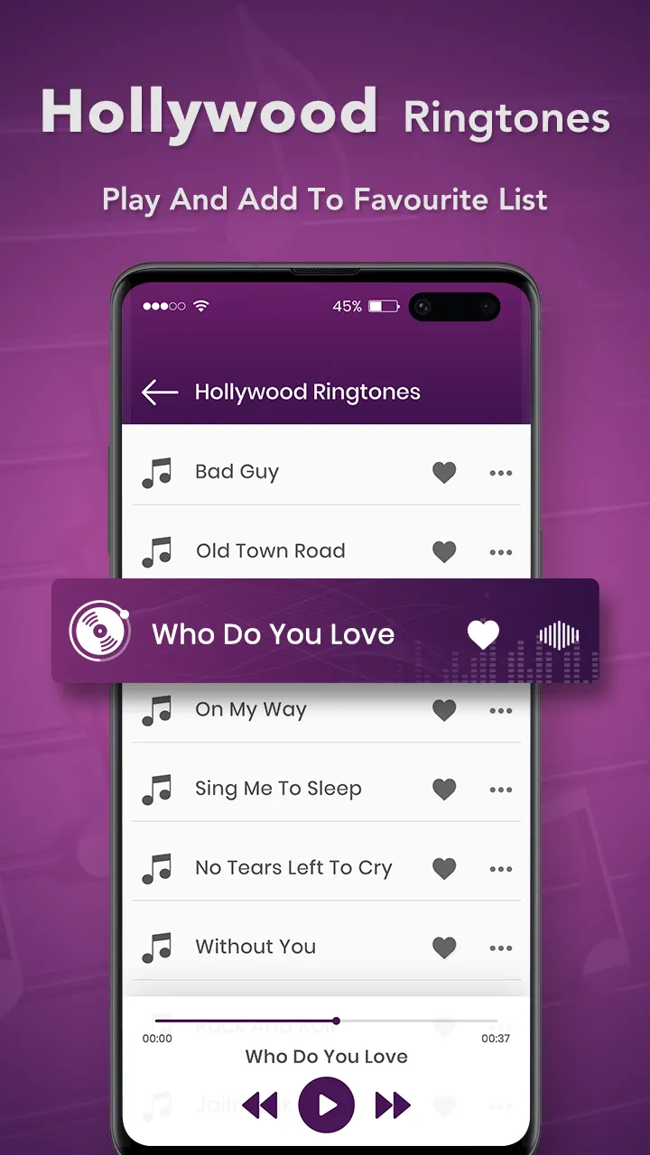 Hollywood Ringtone | Indus Appstore | Screenshot