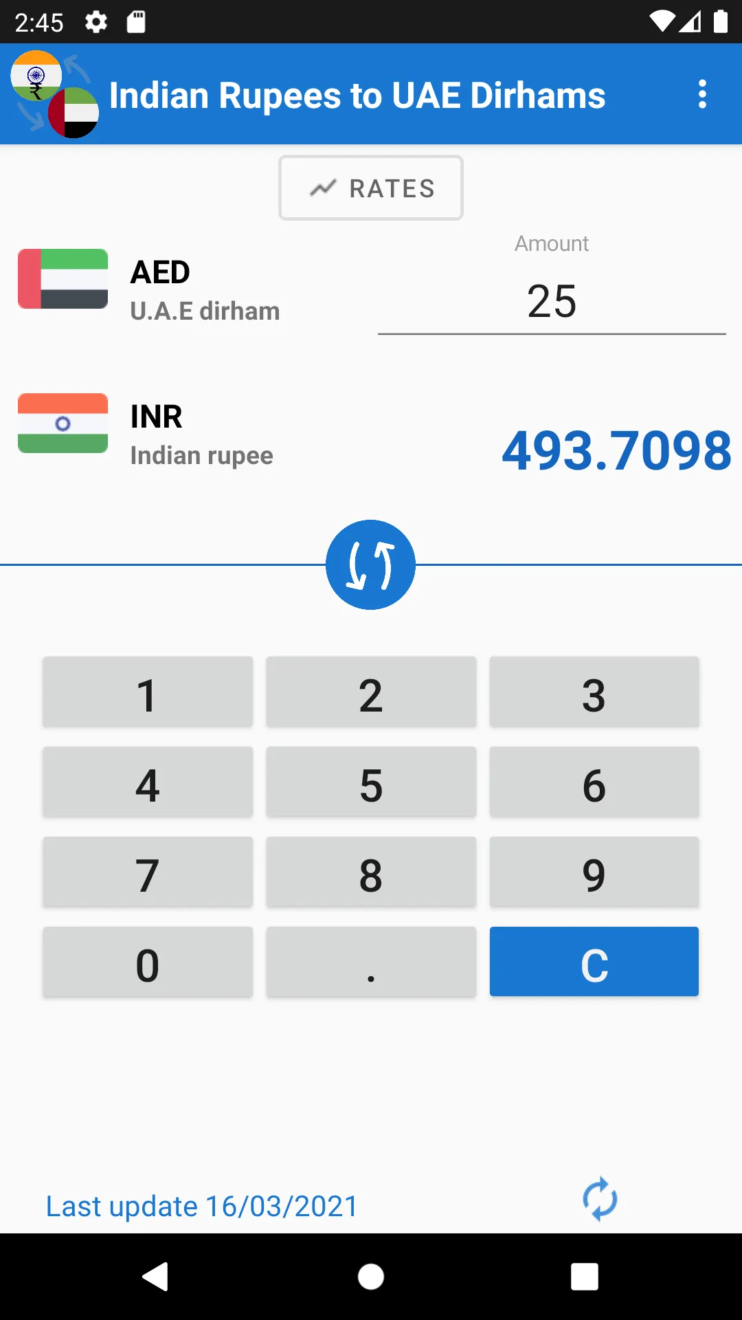 Indian Rupee to UAE Dirham | Indus Appstore | Screenshot