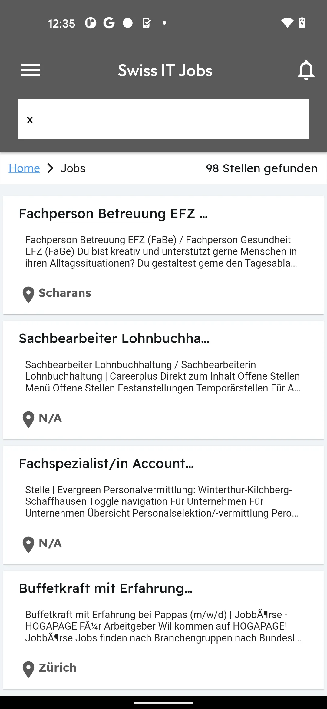 APP Swiss IT-JOBS | Indus Appstore | Screenshot