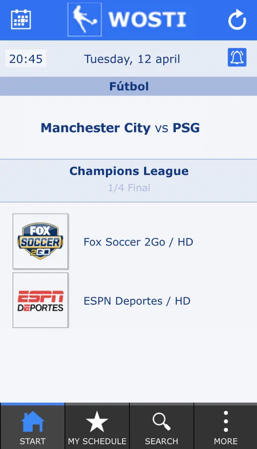 Live Sports TV Listings Guide | Indus Appstore | Screenshot