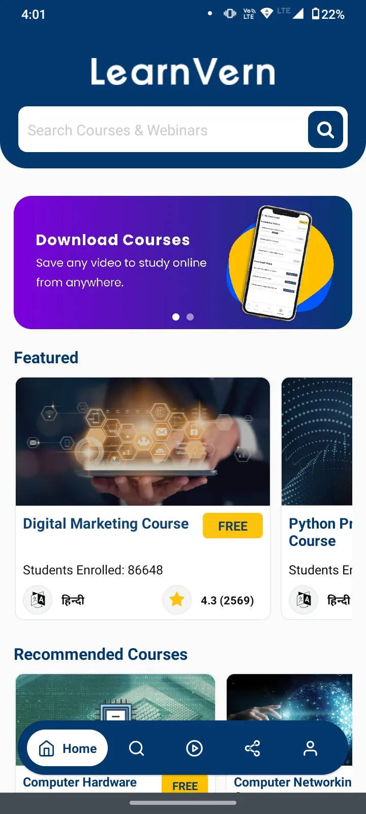 LearnVern Online Courses | Indus Appstore | Screenshot