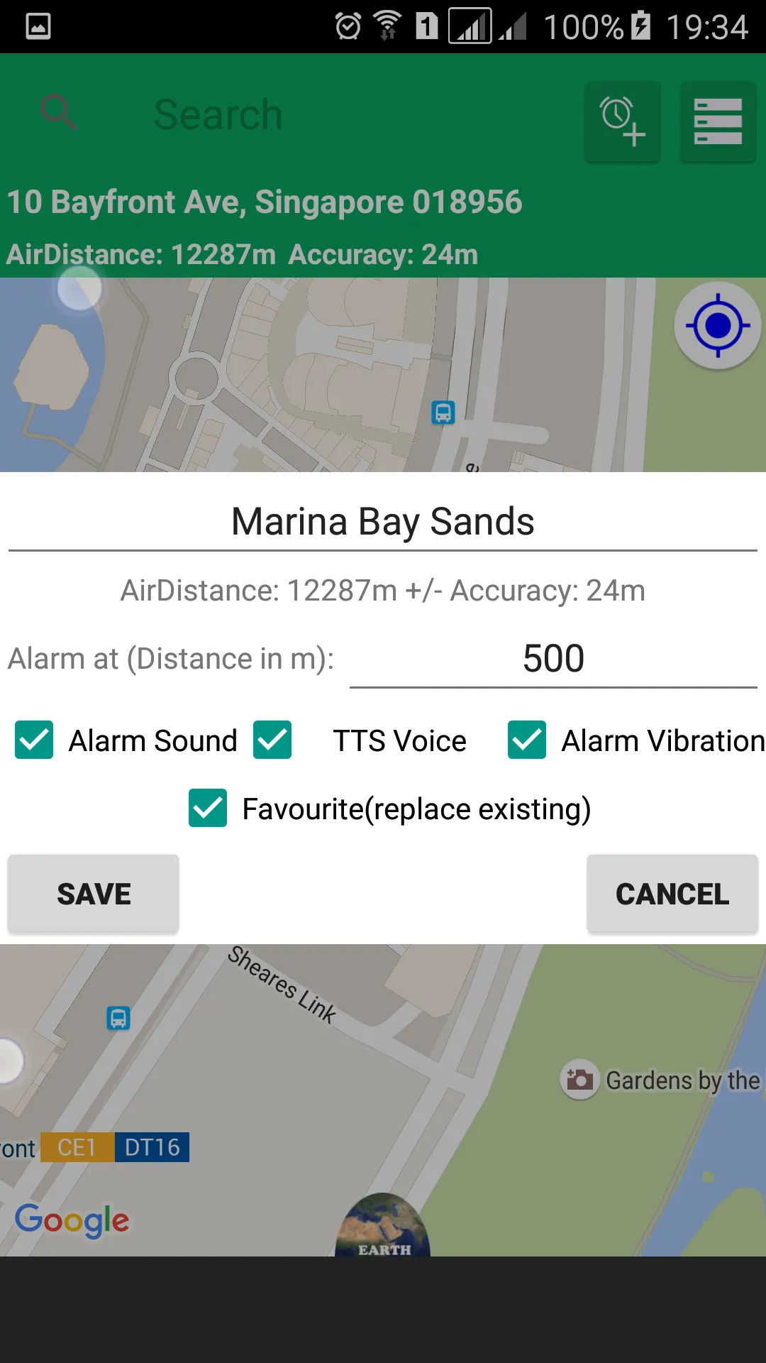 GPS Alarm/ Location Alarm | Indus Appstore | Screenshot