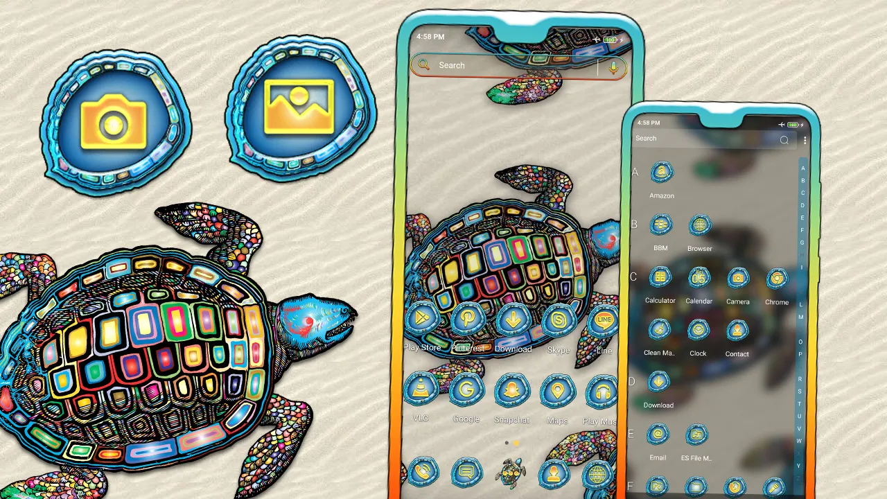 Turtle Mandala Launcher Theme | Indus Appstore | Screenshot