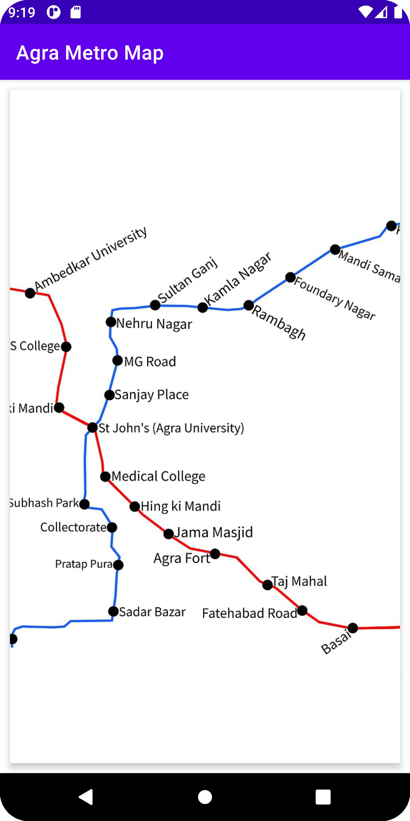 Agra Metro Map | Indus Appstore | Screenshot