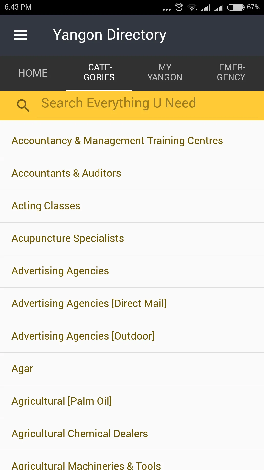 Yangon Directory | Indus Appstore | Screenshot