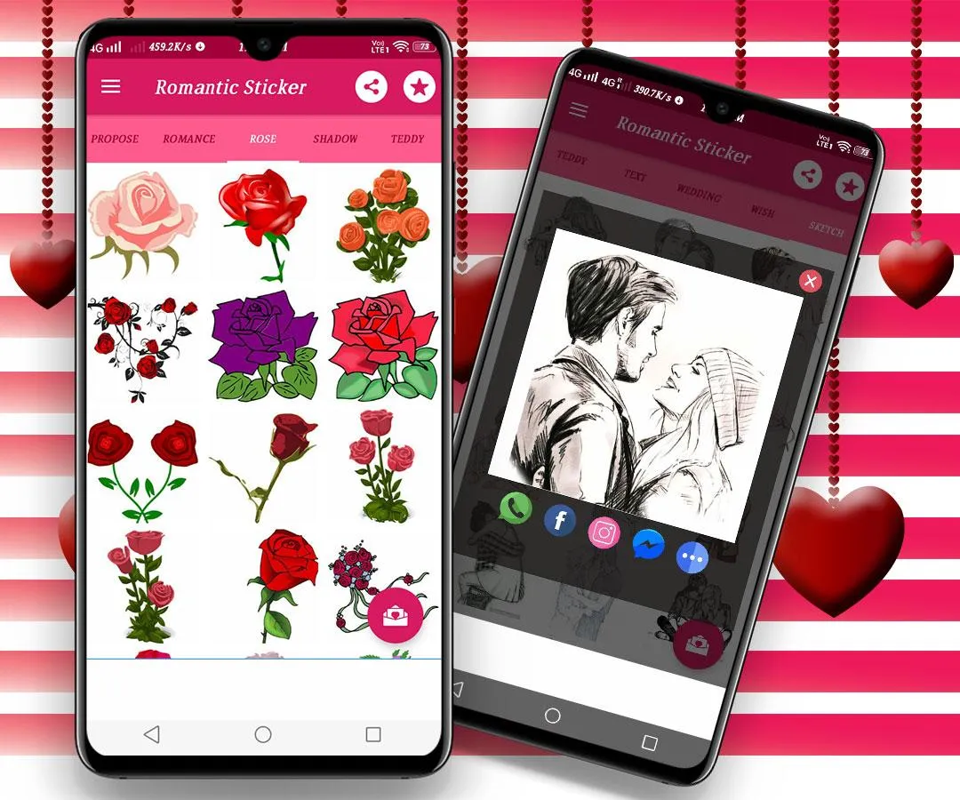 Romantic Stickers | Indus Appstore | Screenshot